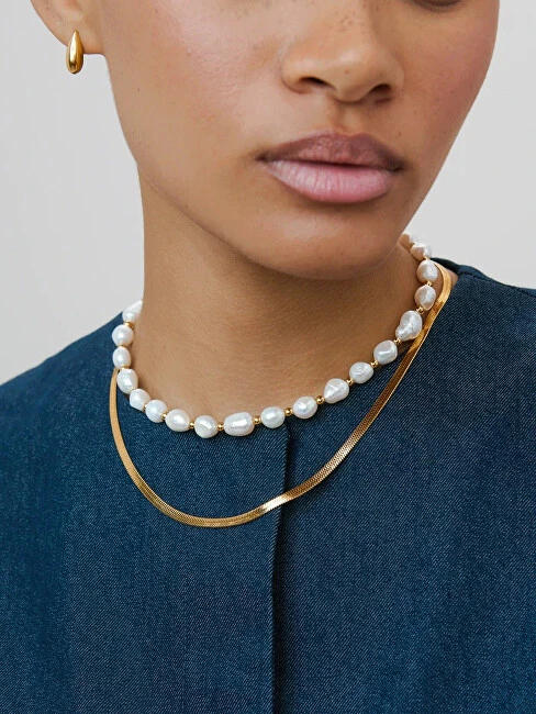 Furiosa Gold Plated Pearl Panama Choker SN-PANAMACH-G