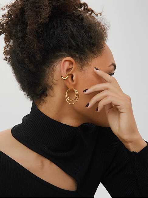 Furiosa Gold-plated single earring Bubbly Cuff SE-BUBBLY-G