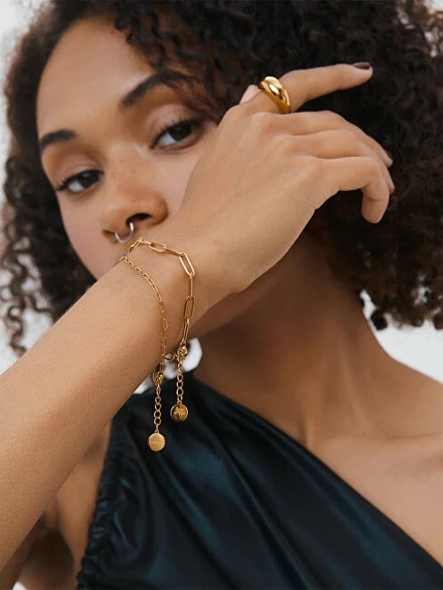 Furiosa Matching auksinis-plated Paperclip Vibe bracelet SB-VIBEB-G