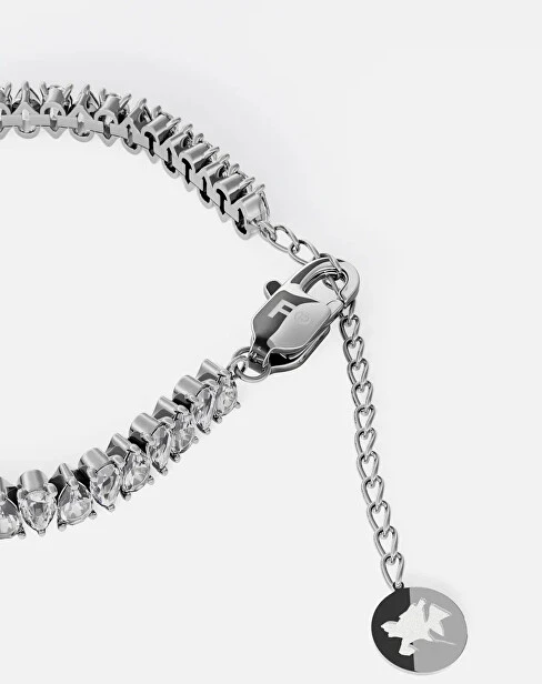 Furiosa Shiny steel bracelet with zircons Gatsby SB-GATSBY-S