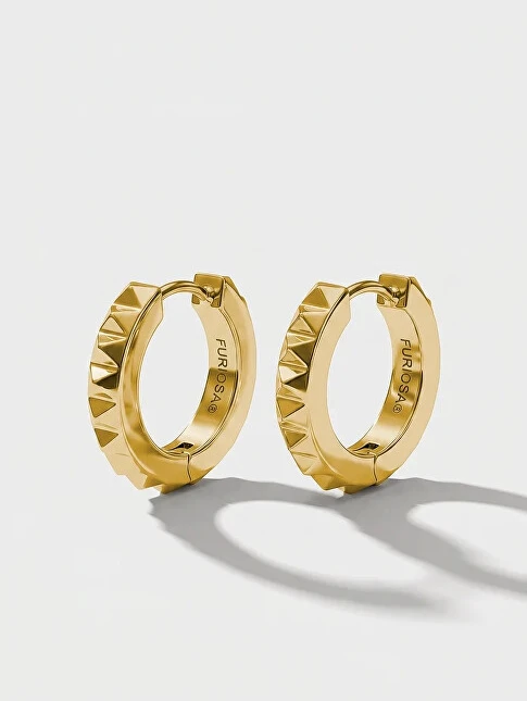 Furiosa Timeless auksinis-plated Edge steel rings SE-EDGE-G