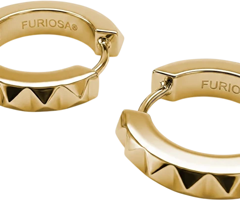 Furiosa Timeless auksinis-plated Edge steel rings SE-EDGE-G