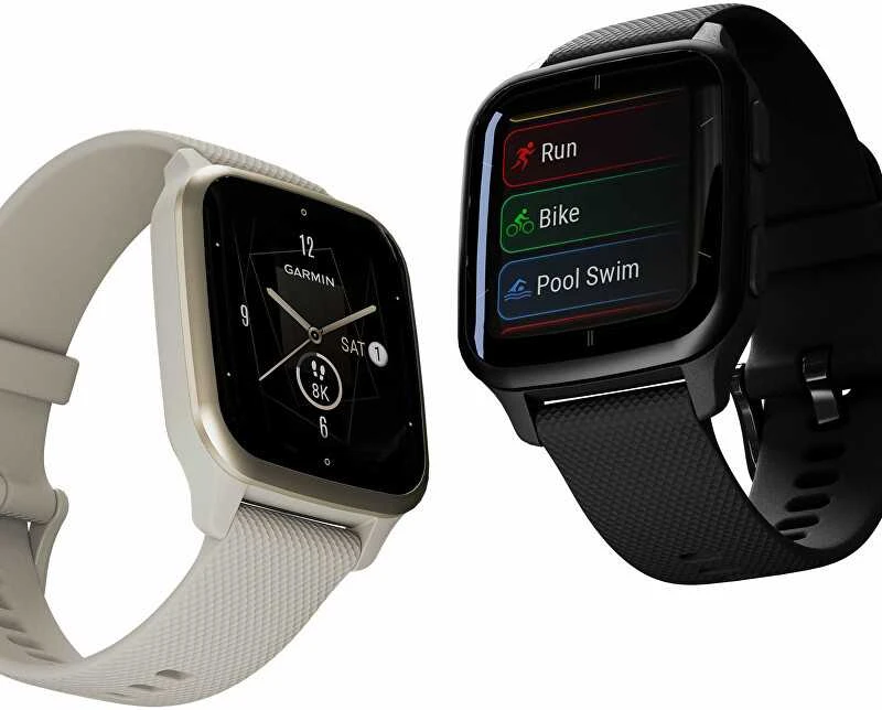 Išmanusis laikrodis Garmin Venu® Sq 2 Skalūnų spalvos aliuminio apvadas su šešėlio pilkos spalvos korpusu ir silikoniniu dirželiu