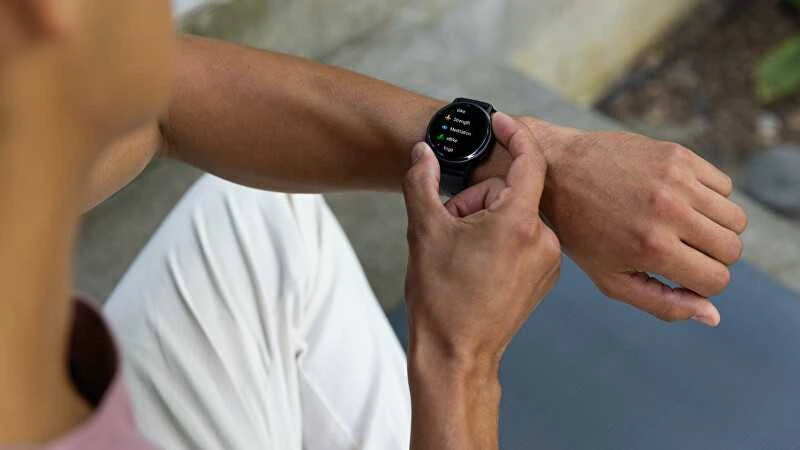 Išmanusis laikrodis Garmin vívoactive® 5, Skalūnų spalvos aliuminio apvadas su juodu korpusu ir silikoniniu dirželiu