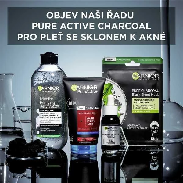 Garnier Pure Active 3in1 unisex veido kaukė, 150 ml