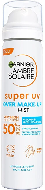 Garnier Ambre Solaire Super UV Protection Mist SPF 50 Apsauginė veido dulksna, 75 ml