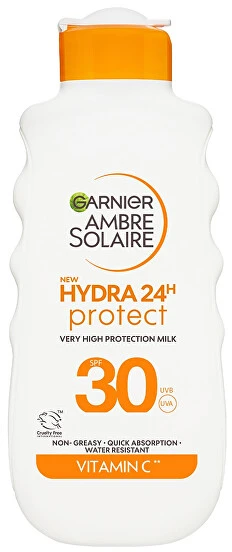 Garnier Ambre Solaire Hydra 24h Protect didelės apsaugos pienelis SPF 30 - Pienelis nuo saulės