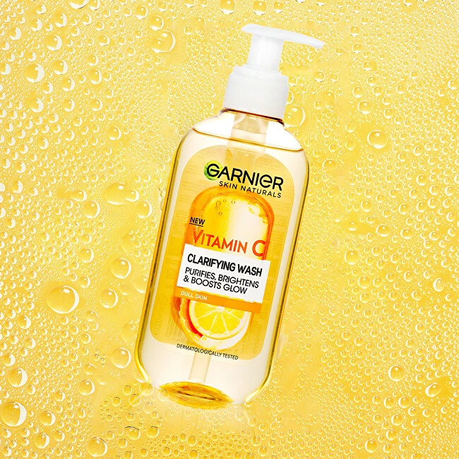 Garnier Skin Naturals Vitamin C Gaivinantis Wash Cleansing Gel moterims, 200 ml