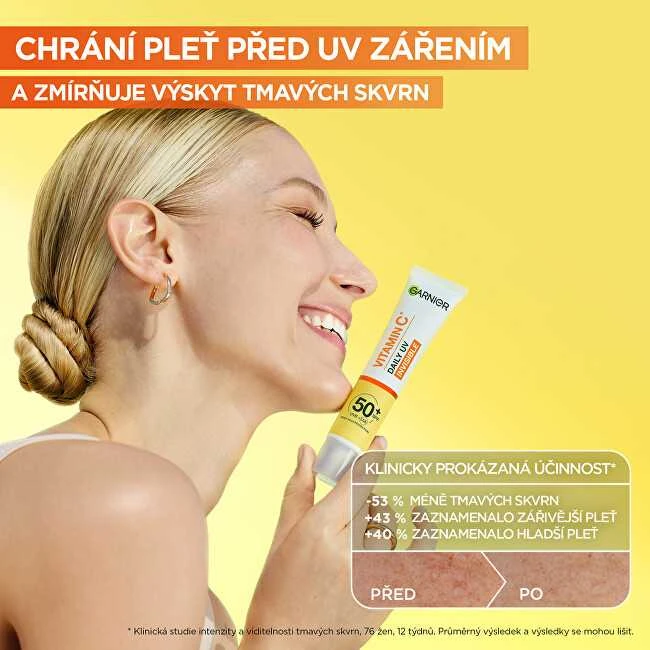 Garnier Skin Naturals vitamino C dieninis kremas su nematomu UV spinduliuote