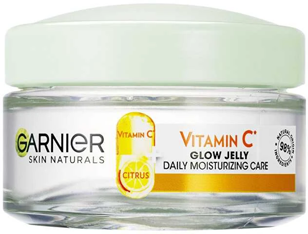 Garnier Skin Naturals Vitamin C Glow Jelly Daily Moisturizing Care veido gelis moterims, 50 ml