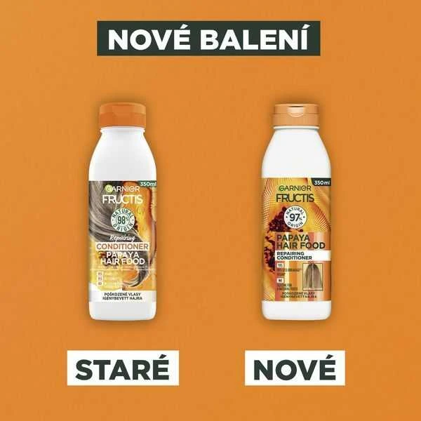 Garnier Fructis Hair Food Papaya Repairing Kondicionierius Kondicionierius moterims, 350 ml