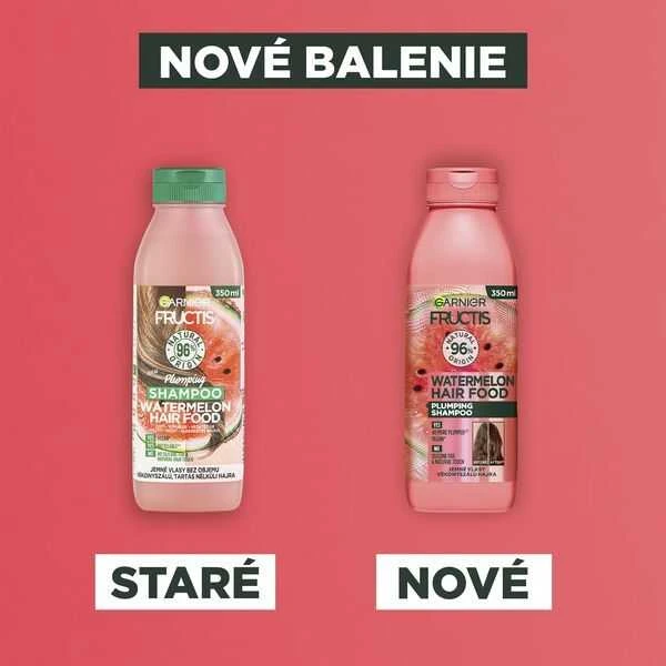 Garnier Fructis Hair Food Watermelon Plumping Šampūnas Šampūnas moterims, 350 ml
