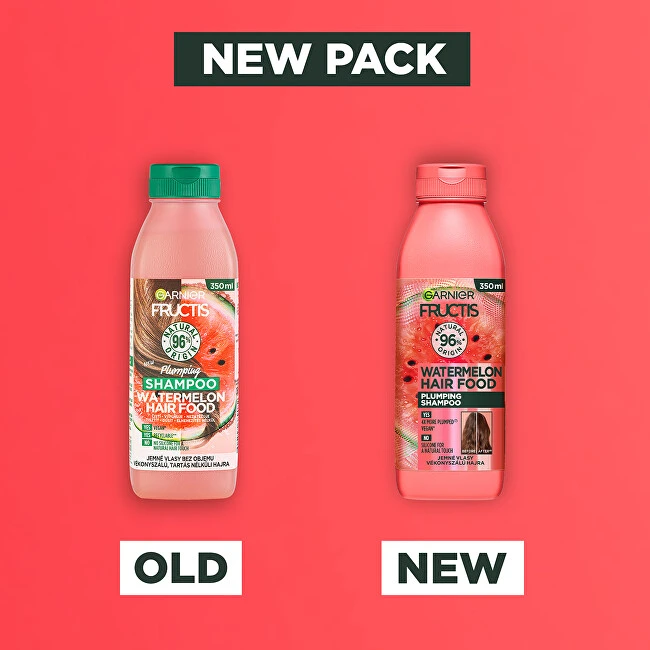 Garnier Fructis Hair Food Watermelon Plumping Šampūnas Šampūnas moterims, 350 ml