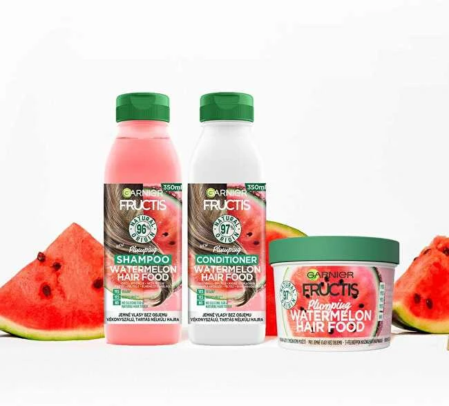 Garnier Fructis Hair Food Watermelon Plumping Šampūnas Šampūnas moterims, 350 ml