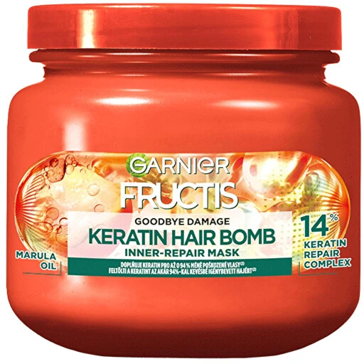 Garnier Fructis Goodbye Damage keratino plaukų bomba plaukų kaukė