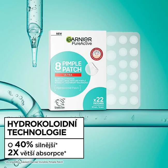 Garnier hidrokoloidiniai pleistrai nuo spuogų, 8 val., itin veiksmingas, 22 vnt.