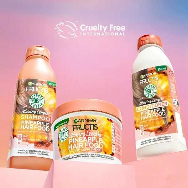 Garnier Fructis Hair Food Pineapple Glowing Lengths Mask plaukų kaukė