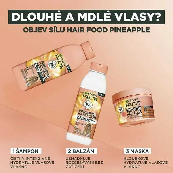 Garnier Fructis Hair Food Pineapple Glowing Lengths Mask plaukų kaukė