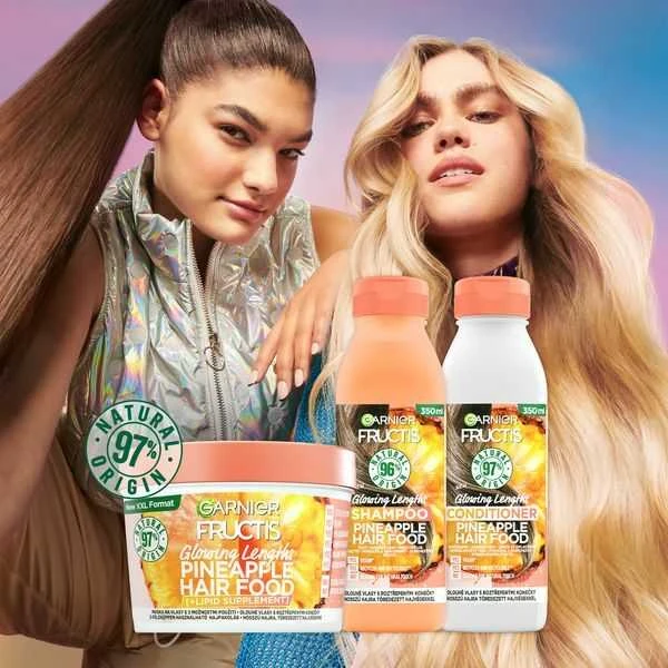 Garnier Fructis Hair Food Pineapple Glowing Lengths Mask plaukų kaukė