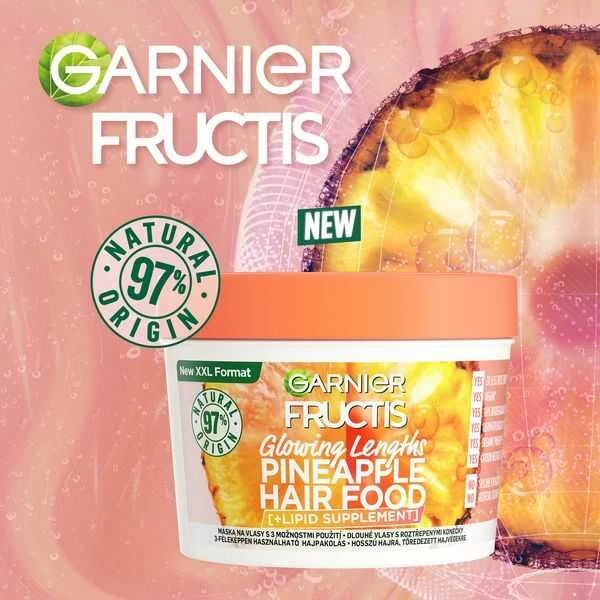 Garnier Fructis Hair Food Pineapple Glowing Lengths Mask plaukų kaukė