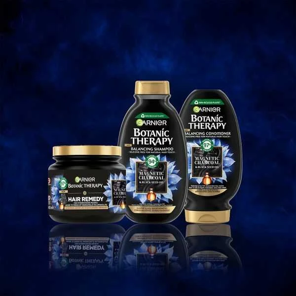 Garnier Botanic Therapy Magnetic Charcoal & Juodas Seed Oil kondicionierius moterims, 200 ml
