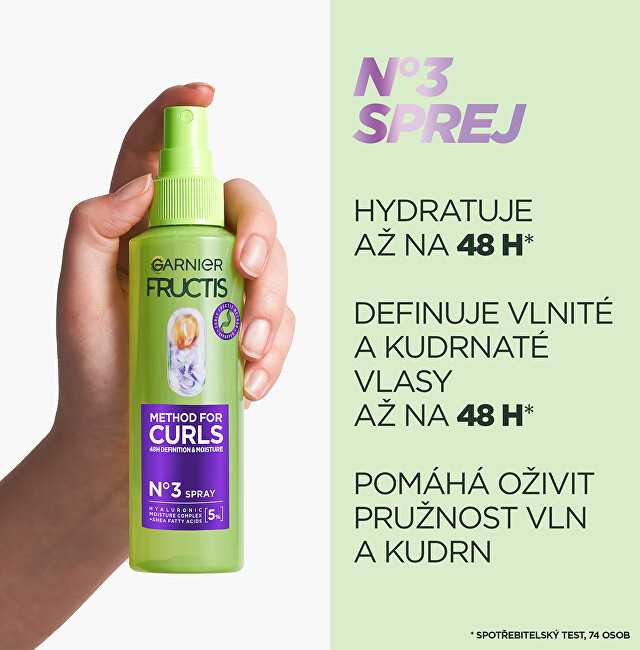 Garnier Drėkinamasis gaivinantis purškiklis sausiems, banguotiems ir garbanotiems plaukams. „Curls Method“ (purškiklis) 150 ml