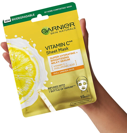 Garnier Skin Naturals Vitamin C Sheet Mask Face Mask moterims, 1 pc