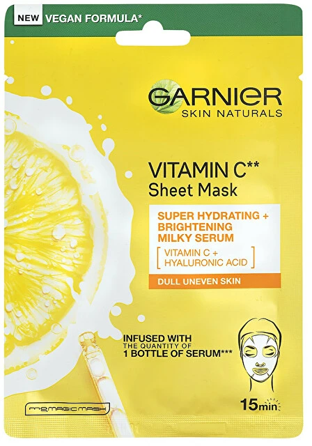 Garnier Skin Naturals Vitamin C Sheet Mask Face Mask moterims, 1 pc
