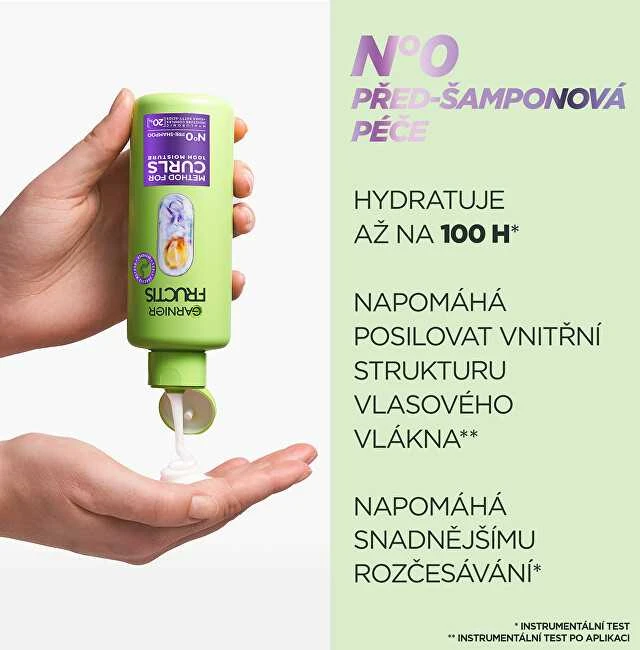 Garnier Fruit Method Skirtas garbanotiems plaukams Šampūnai prieš šampūną
