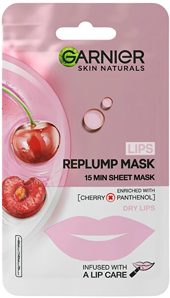 Garnier Skin Naturals Lips Replump Mask veido kaukė moterims, 5 g