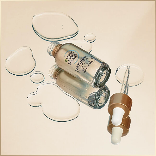 Garnier Ambre Solaire Natural Bronzer Self-Tan Face Drops savaiminio įdegio lašai veidui, 30 ml