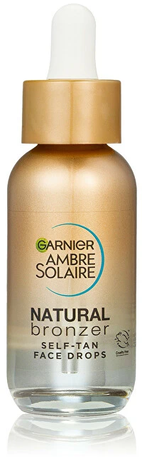 Garnier Ambre Solaire Natural Bronzer Self-Tan Face Drops savaiminio įdegio lašai veidui, 30 ml