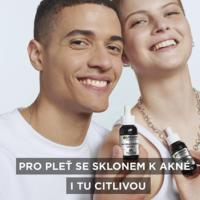 Garnier Pure Active AHA + BHA anglies serumas unisex odos serumas, 30 ml
