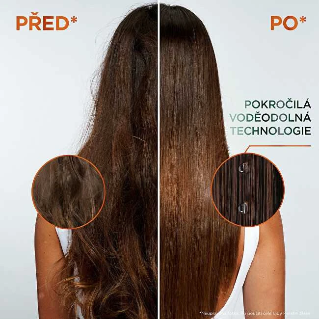 Garnier Serumas sausiems ir besiveliantiems plaukams Fructis Keratin Sleek (šilumos aktyvuojamas serumas) 50 ml