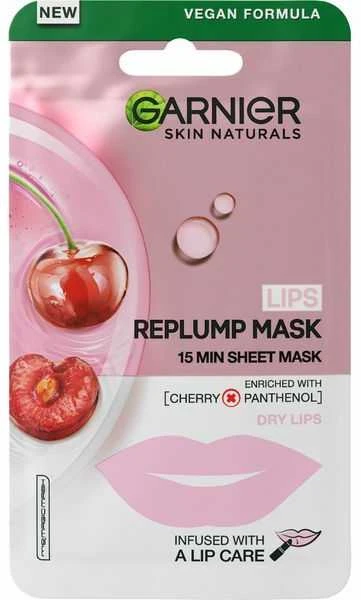 Garnier Skin Naturals Lips Replump Mask veido kaukė moterims, 5 g