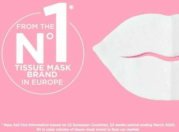 Garnier Skin Naturals Lips Replump Mask veido kaukė moterims, 5 g