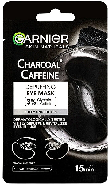 Garnier Skin Naturals Charcoal Caffeine Depuffing Eye Mask Akių kaukė