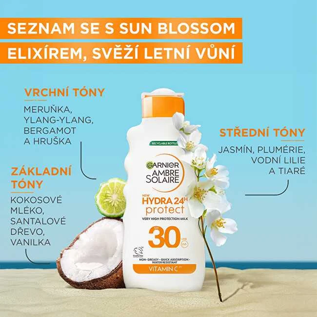 Garnier Apsauginis pienelis nuo saulės SPF 30 „Ambre Solaire Hydra 24h Protect“ (stipriai apsaugotas pienelis) 175 ml