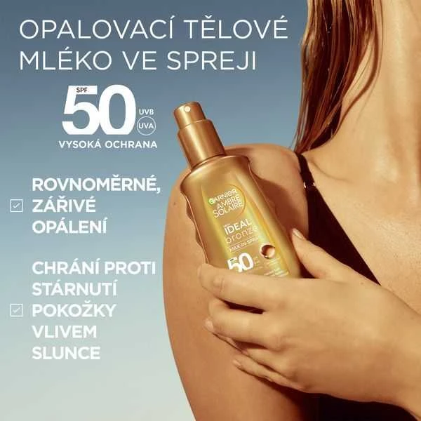 Garnier Ambre Solaire Ideal Bronze Milk-In-Purškiklis Sun Losjonas kūnui