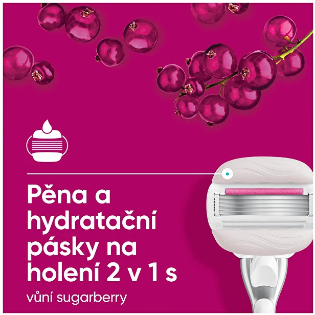 Gillette Venus Pro Comfortglide Sugarberry keičiamos skustuvo galvutės, 10 vnt.