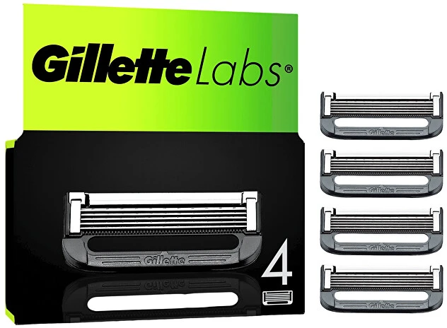 Gillette Labs skustuvo vyrams peiliukai, 8 skustuvo galvutės