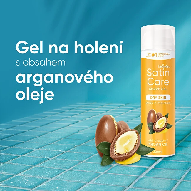 Gillette Satin Care Argan Oil shaving gel 200 ml