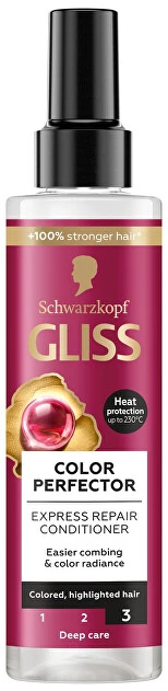 Schwarzkopf Gliss Color Perfector Express Repair kondicionierius nenuplaunamas plaukų priežiūra moterims, 200 ml