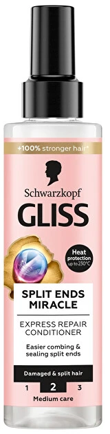 Schwarzkopf Gliss Split Ends Miracle Expres-Repair-kondicionierius nenuplaunamas plaukų priežiūra moterims, 200 ml