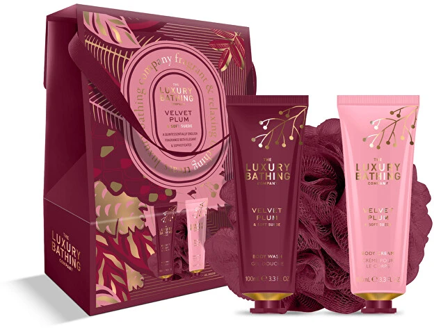 Grace Cole Dovanų rinkinys dėžutėje Velvet Plum ir Soft Suede, 3 vnt.