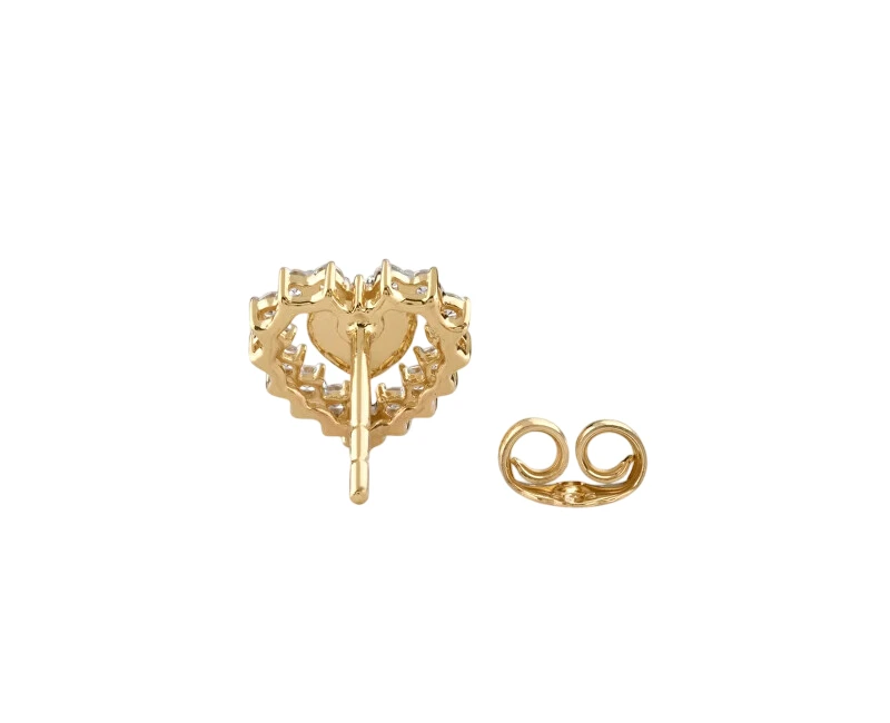 Guess Auksuoti auskarai „Heart Jardin“ JSBE04455JWYGT/U