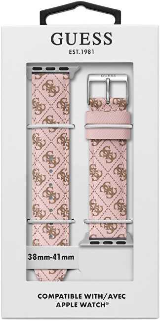 Guess Odinis dirželis „Apple Watch“ (38–41 mm) – rožinis CS2009S2