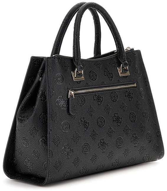 Damska torebka kuferek Guess HWPD98 88070 juoda su logo