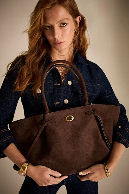 Kelioninis Brązowa torebka damska Guess Jeans Allegra