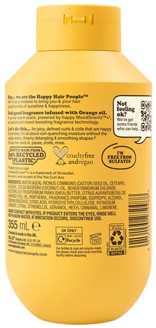 Happy Hair People Conditioner Skirtas garbanotiems plaukams Yes Curl Conditioner 355 ml